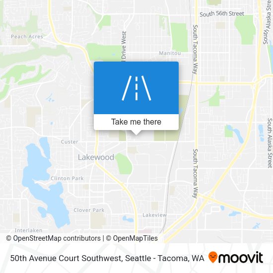 50th Avenue Court Southwest map