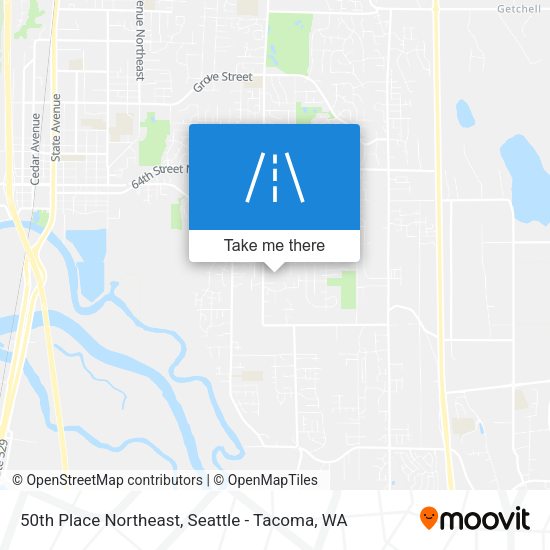 50th Place Northeast map