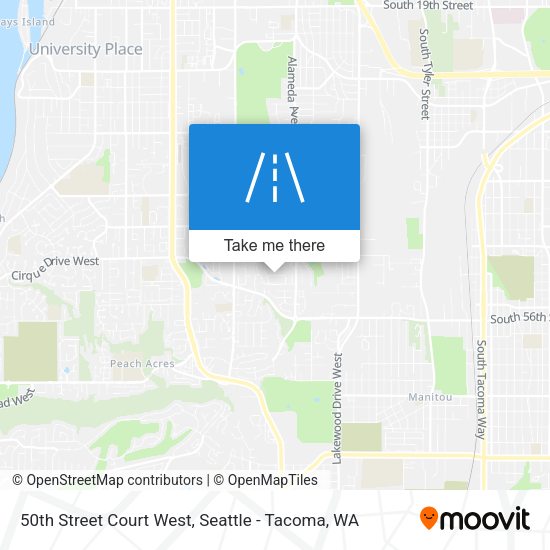 50th Street Court West map