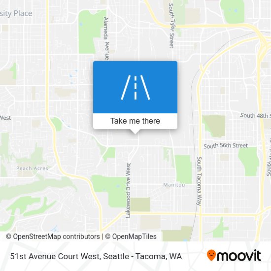 51st Avenue Court West map