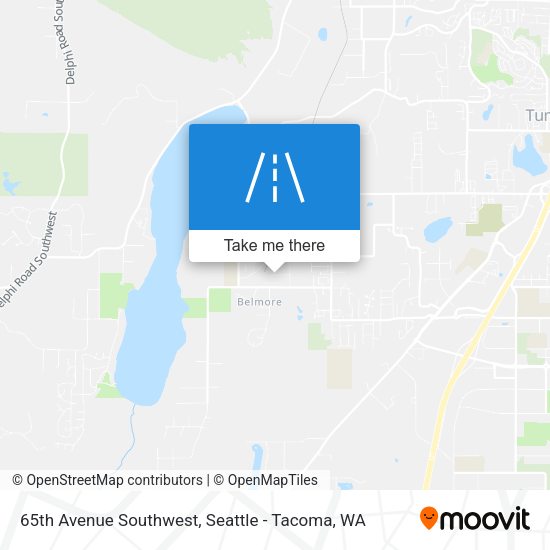 65th Avenue Southwest map