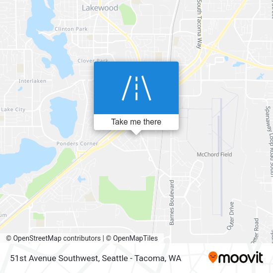 51st Avenue Southwest map