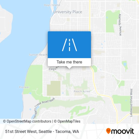51st Street West map
