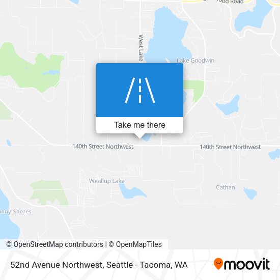 52nd Avenue Northwest map