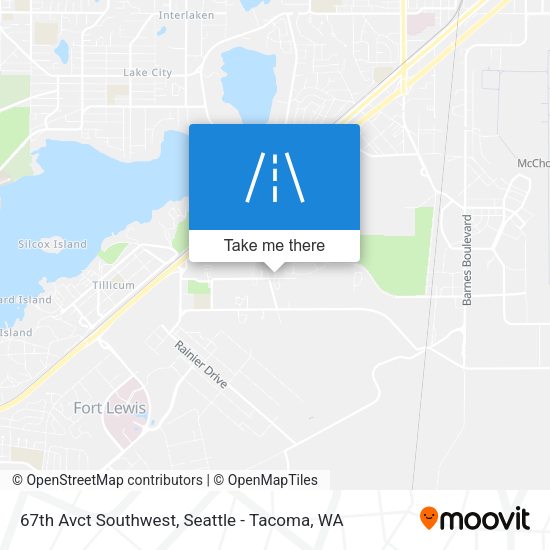67th Avct Southwest map