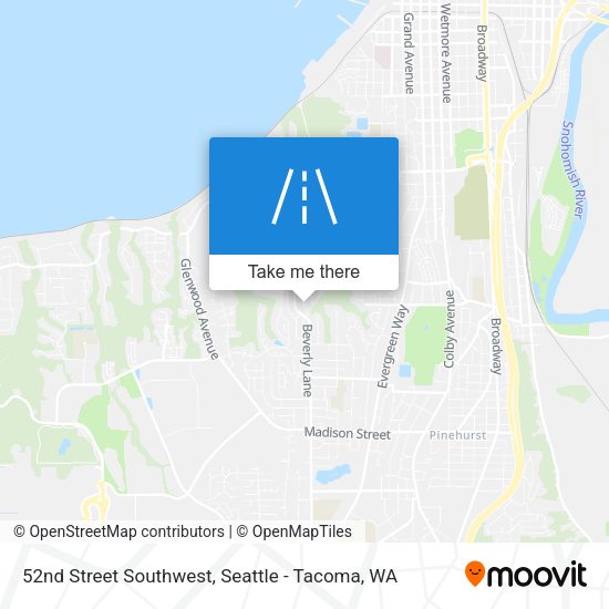 52nd Street Southwest map