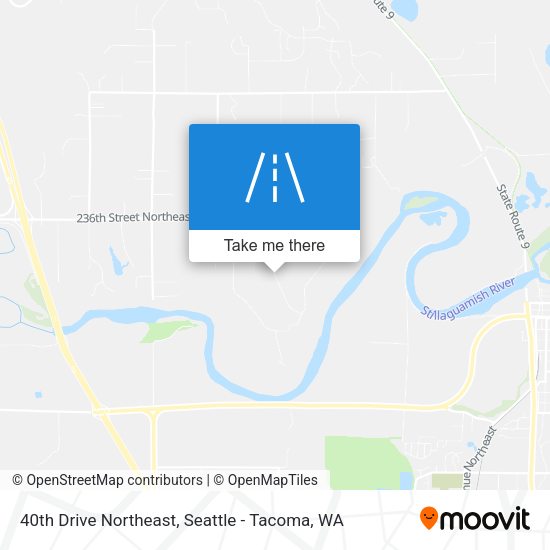 40th Drive Northeast map