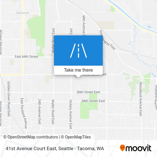 41st Avenue Court East map