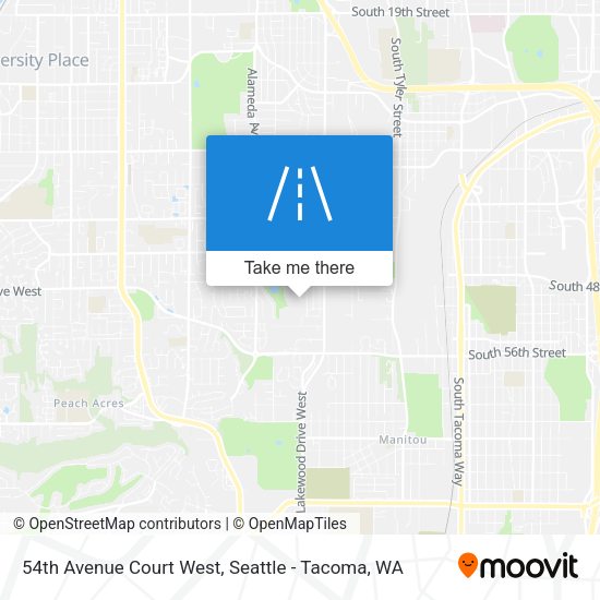 54th Avenue Court West map