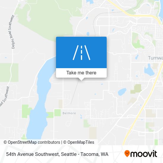 54th Avenue Southwest map