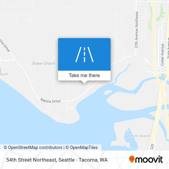 Mapa de 54th Street Northeast