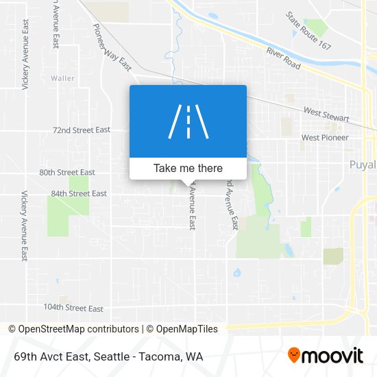 69th Avct East map
