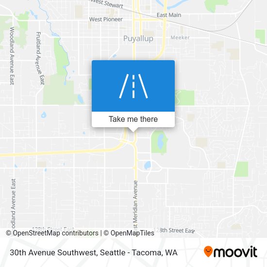 30th Avenue Southwest map