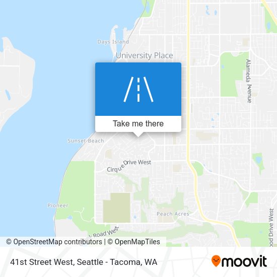 41st Street West map