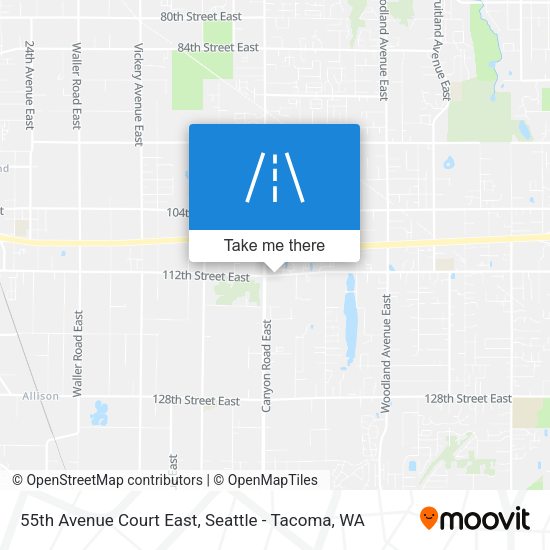 55th Avenue Court East map