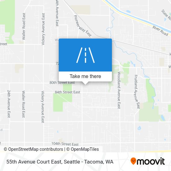 55th Avenue Court East map