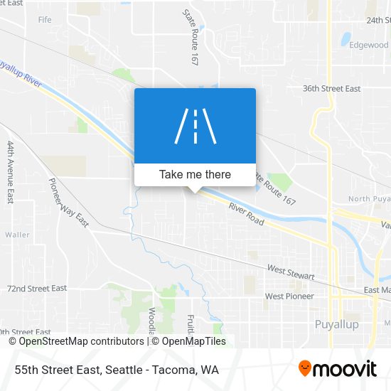 55th Street East map