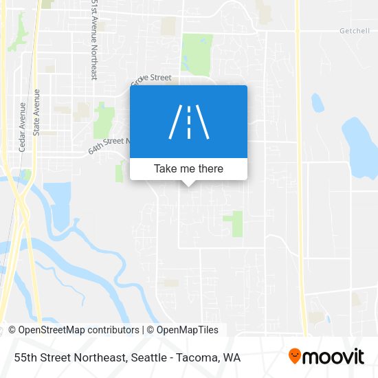 55th Street Northeast map