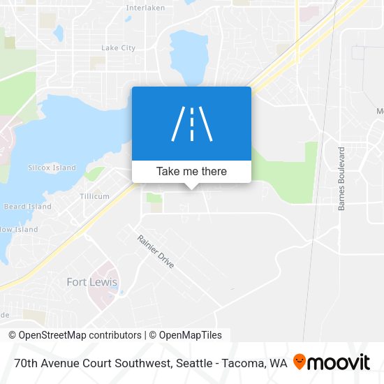 70th Avenue Court Southwest map