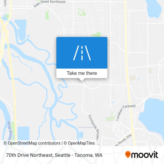 70th Drive Northeast map