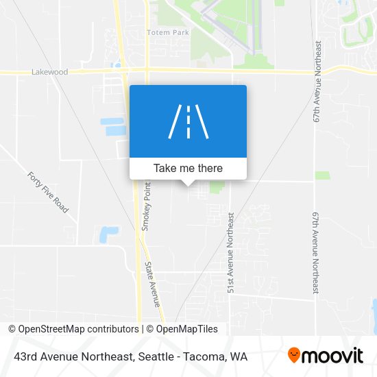 43rd Avenue Northeast map