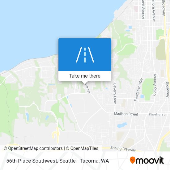Mapa de 56th Place Southwest