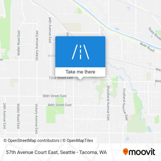 57th Avenue Court East map
