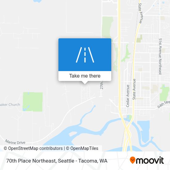 Mapa de 70th Place Northeast