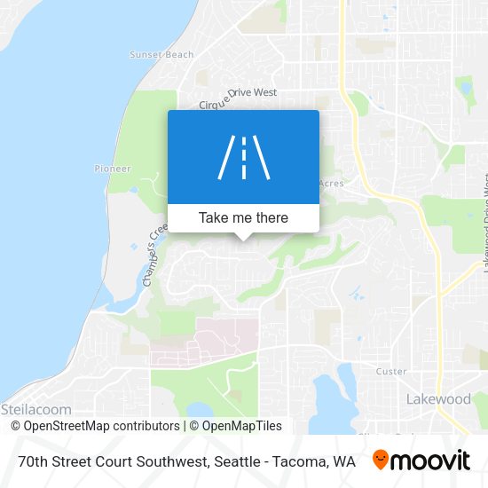 70th Street Court Southwest map