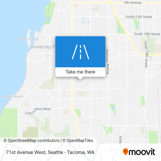 71st Avenue West map