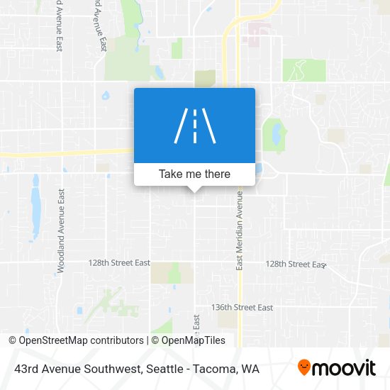 43rd Avenue Southwest map