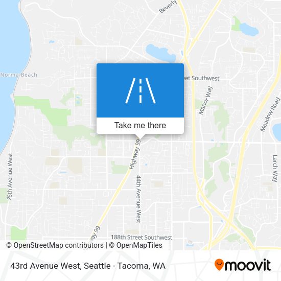 Mapa de 43rd Avenue West