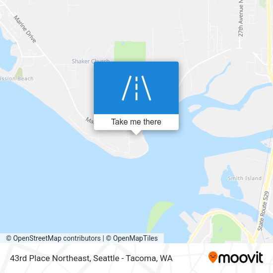 43rd Place Northeast map