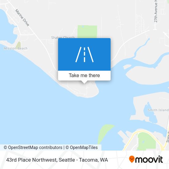 Mapa de 43rd Place Northwest