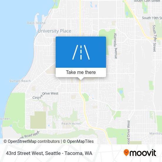 Mapa de 43rd Street West