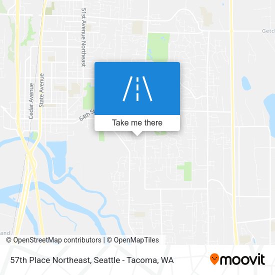 57th Place Northeast map