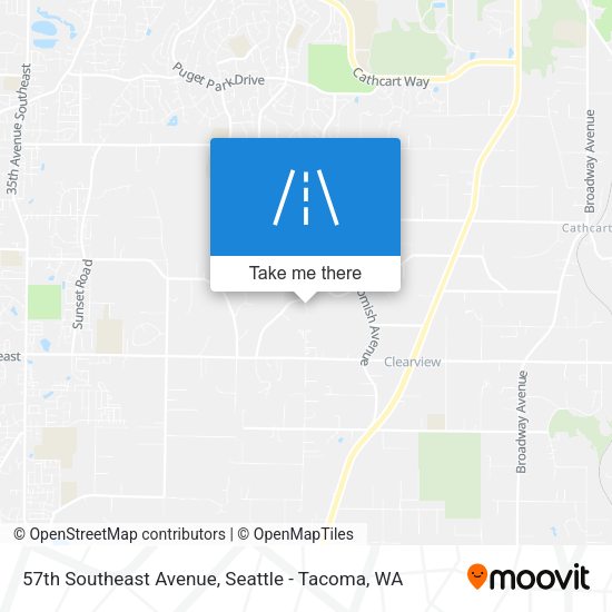 57th Southeast Avenue map