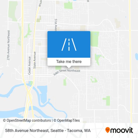 58th Avenue Northeast map