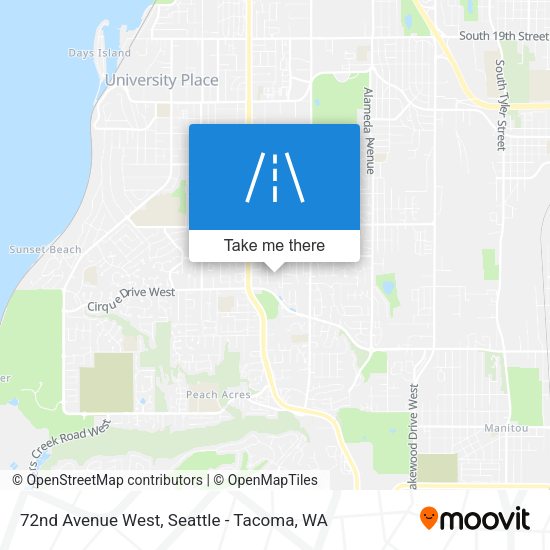 72nd Avenue West map