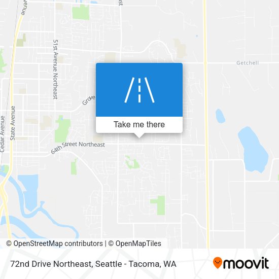 72nd Drive Northeast map