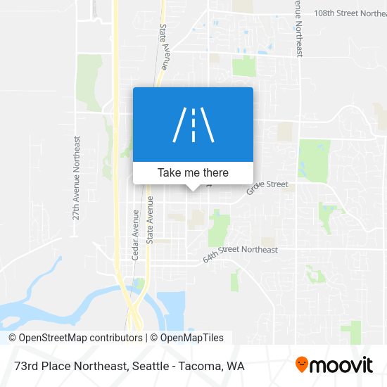 Mapa de 73rd Place Northeast