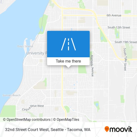Mapa de 32nd Street Court West