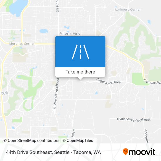44th Drive Southeast map