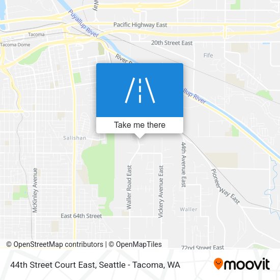 44th Street Court East map
