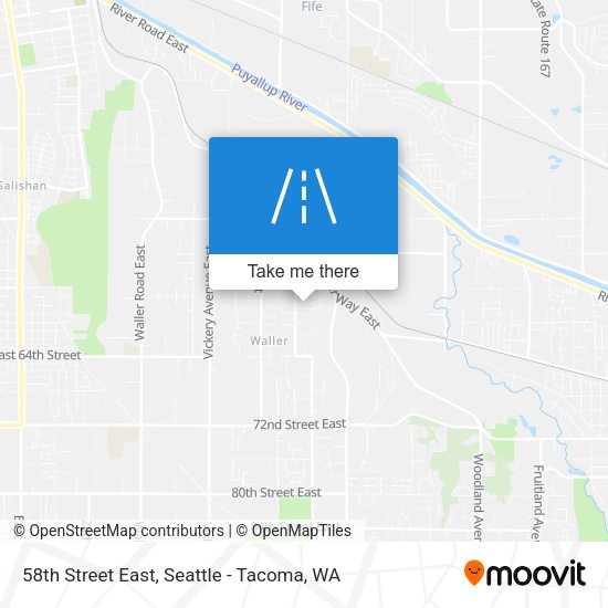 58th Street East map