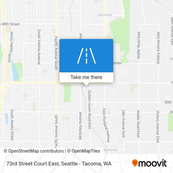 Mapa de 73rd Street Court East
