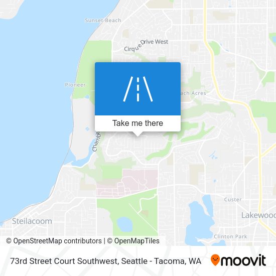 73rd Street Court Southwest map