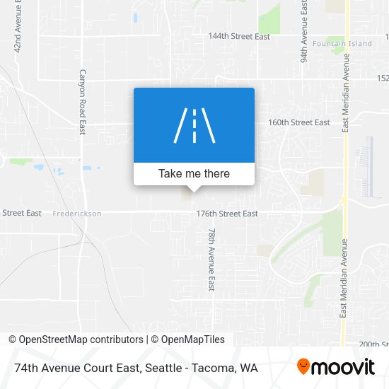 74th Avenue Court East map