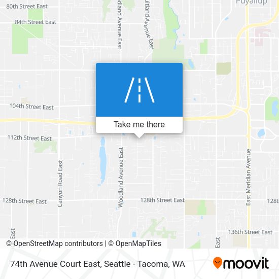 74th Avenue Court East map