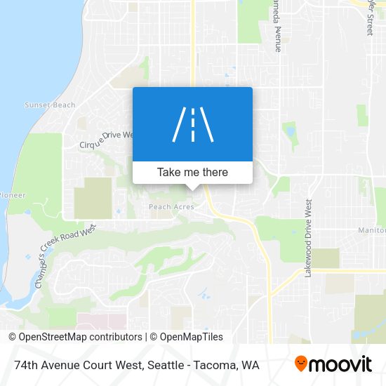 Mapa de 74th Avenue Court West